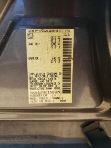 Photo 10 from auction – 2014 NISSAN ALTIMA 2.5 with VIN 1N4AL3AP5EC158970
