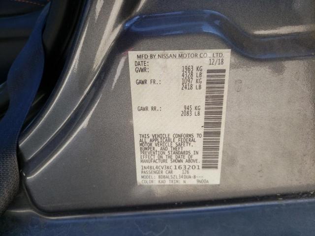 Photo 10 from auction – 2019 NISSAN ALTIMA SR with VIN 1N4BL4CV3KC163201