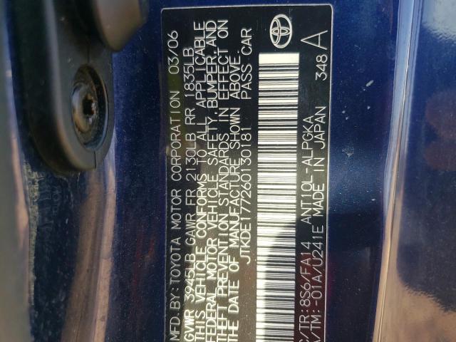 Photo 10 from auction – 2006 TOYOTA SCION TC with VIN JTKDE177260130181