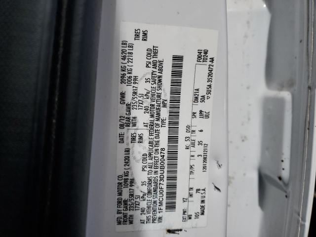 Photo 10 from auction – 2013 FORD ESCAPE with VIN 1FMCU0F73DUB00478
