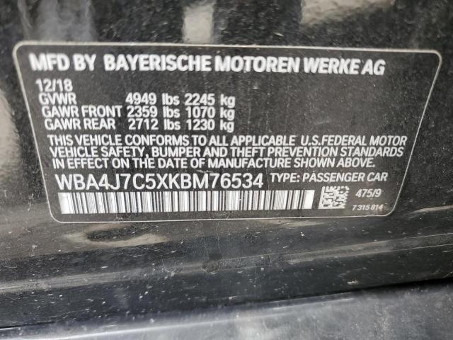 Photo 10 from auction – 2019 BMW 440XI GRAN with VIN WBA4J7C5XKBM76534