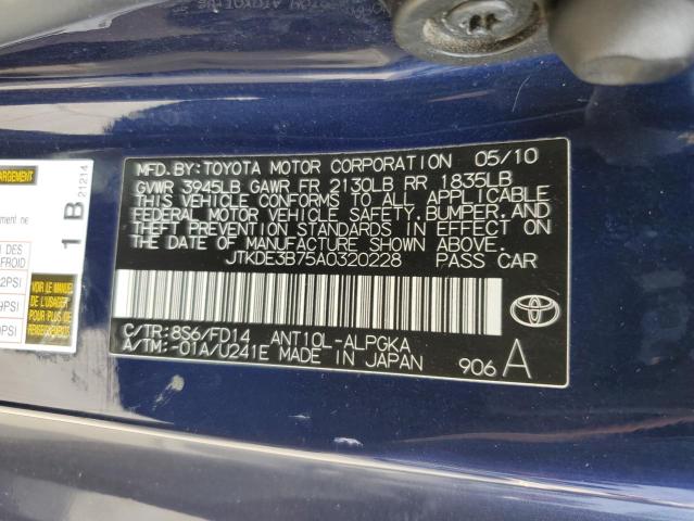 Photo 10 from auction – 2010 TOYOTA SCION TC with VIN JTKDE3B75A0320228
