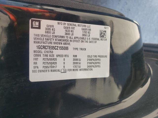 Photo 10 from auction – 2012 CHEVROLET SILVERADO with VIN 1GCRCTE05CZ155006