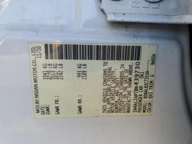 Photo 10 from auction – 2011 NISSAN ALTIMA BAS with VIN 1N4AL2AP7BN439730
