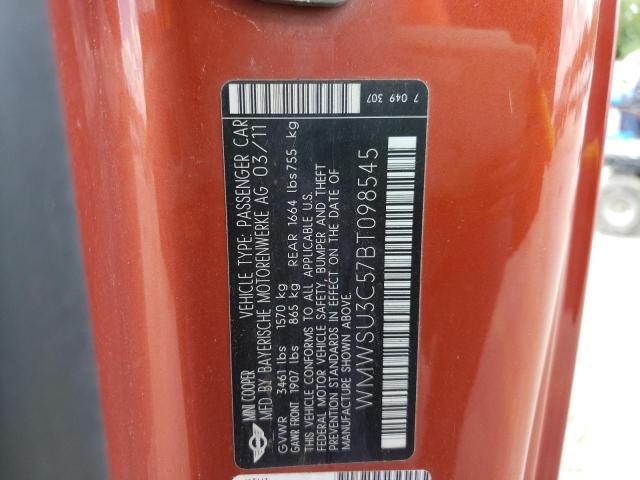 Photo 10 from auction – 2011 MINI COOPER with VIN WMWSU3C57BT098545