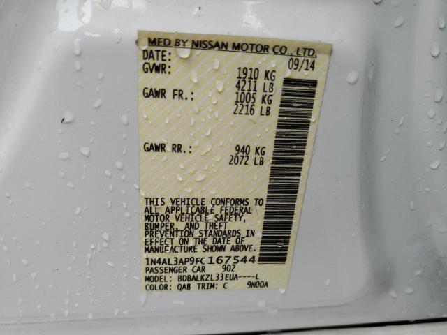 Photo 10 from auction – 2015 NISSAN ALTIMA 2.5 with VIN 1N4AL3AP9FC167544