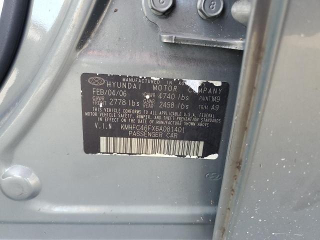 Photo 10 from auction – 2006 HYUNDAI AZERA SE with VIN KMHFC46FX6A081401