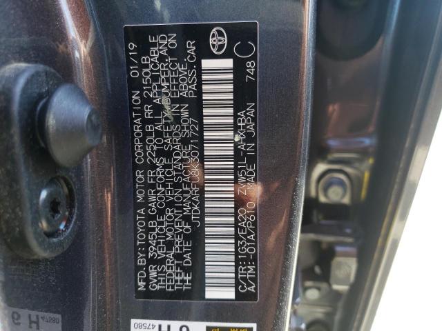 Photo 10 from auction – 2019 TOYOTA PRIUS with VIN JTDKARFU8K3071727