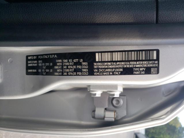 Photo 10 from auction – 2018 JEEP RENEGADE L with VIN ZACCJABB2JPJ38386