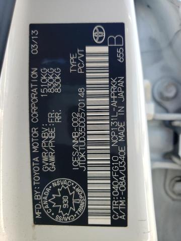 Photo 10 from auction – 2013 TOYOTA YARIS with VIN JTDKTUD35DD570148