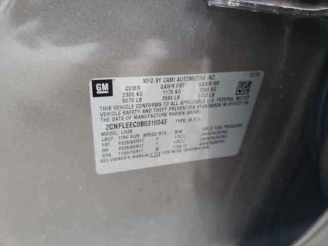 Photo 10 from auction – 2011 CHEVROLET EQUINOX LT with VIN 2CNFLEEC8B6316043