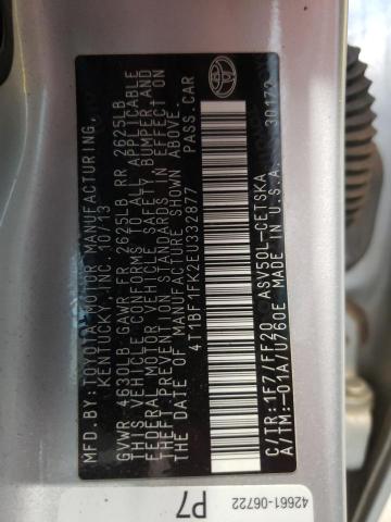 Photo 10 from auction – 2014 TOYOTA CAMRY L with VIN 4T1BF1FK2EU332877