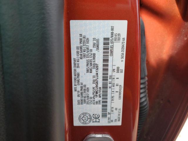 Photo 10 from auction – 2020 FORD ESCAPE SE with VIN 1FMCU9G67LUA13207