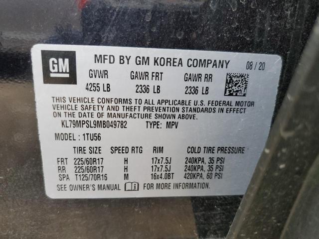 Photo 10 from auction – 2021 CHEVROLET TRAILBLAZE with VIN KL79MPSL9MB049782