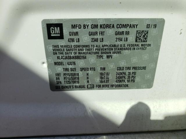 Photo 10 from auction – 2019 BUICK ENCORE PRE with VIN KL4CJASB4KB883164
