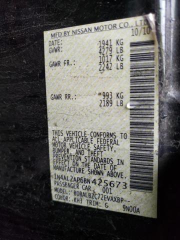 Photo 10 from auction – 2011 NISSAN ALTIMA BAS with VIN 1N4AL2AP6BN425673