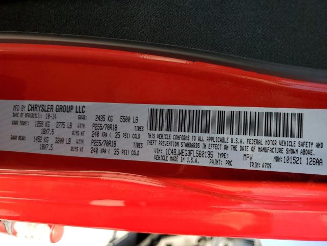 Photo 10 from auction – 2015 JEEP WRANGLER U with VIN 1C4BJWEG3FL560195