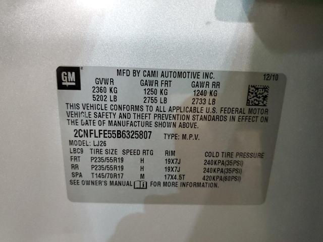 Photo 10 from auction – 2012 CHEVROLET EQUINOX LT with VIN 2CNFLFE55B6325807