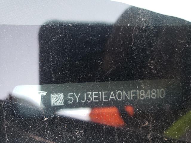 Photo 10 from auction – 2022 TESLA MODEL 3 with VIN 5YJ3E1EA0NF184810