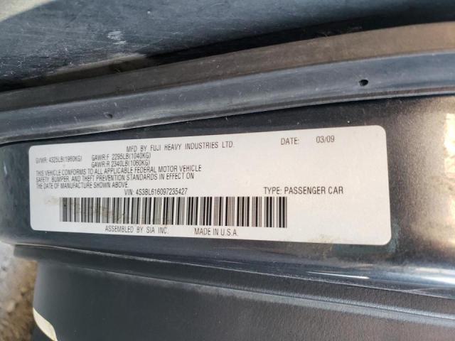 Photo 10 from auction – 2009 SUBARU LEGACY 2.5 with VIN 4S3BL616097235427
