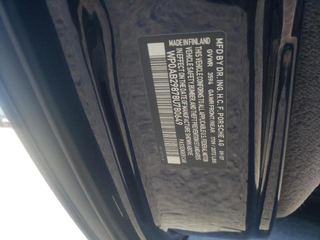 Photo 10 from auction – 2008 PORSCHE CAYMAN S with VIN WP0AB29878U780649