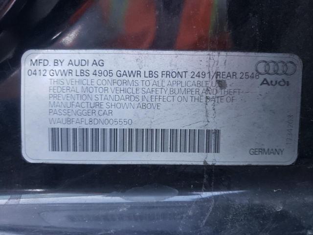 Photo 10 from auction – 2013 AUDI A4 PREMIUM with VIN WAUBFAFL8DN005550