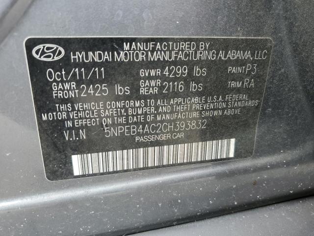 Photo 10 from auction – 2012 HYUNDAI SONATA GLS with VIN 5NPEB4AC2CH393832