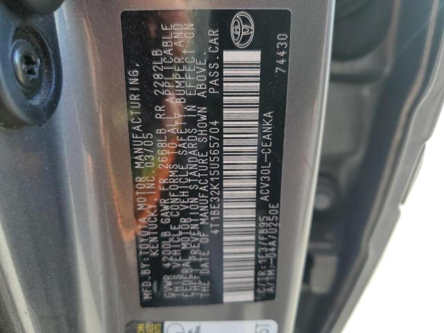 Photo 10 from auction – 2005 TOYOTA CAMRY LE with VIN 4T1BE32K15U565704