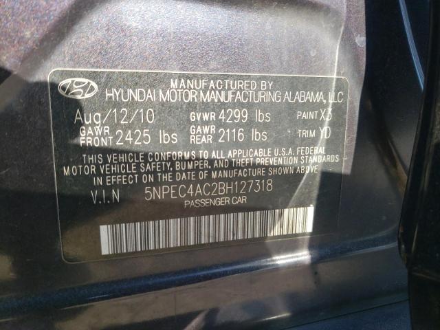 Photo 10 from auction – 2011 HYUNDAI SONATA SE with VIN 5NPEC4AC2BH127318