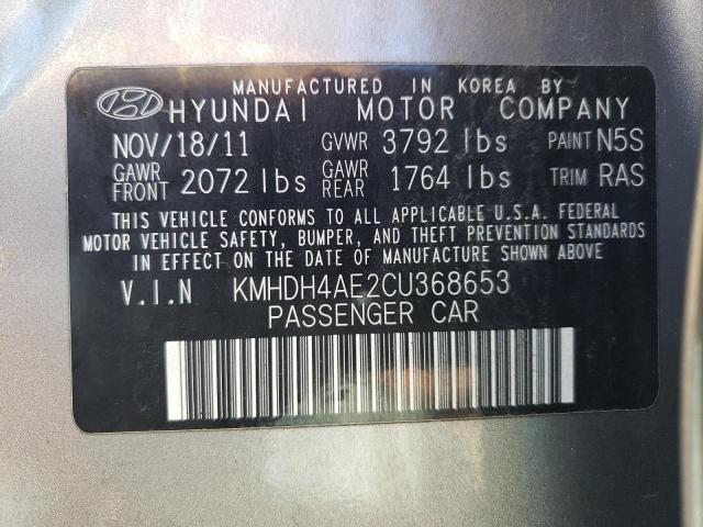 Photo 10 from auction – 2012 HYUNDAI ELANTRA with VIN KMHDH4AE2CU368653
