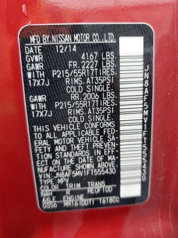 Photo 10 from auction – 2015 NISSAN JUKE S with VIN JN8AF5MV1FT555430