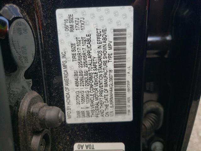 Photo 10 from auction – 2016 HONDA CR-V SE with VIN 5J6RM4H44GL090718
