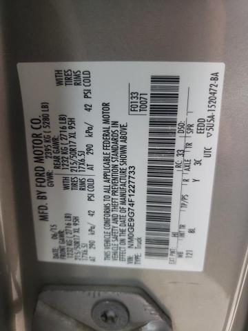 Photo 10 from auction – 2015 FORD TRANSIT CO with VIN NM0GE9G74F1227733