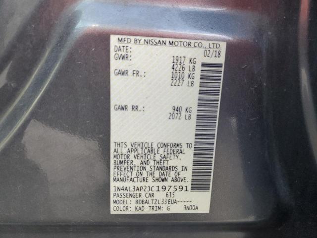 Photo 10 from auction – 2018 NISSAN ALTIMA 2.5 with VIN 1N4AL3AP2JC197591