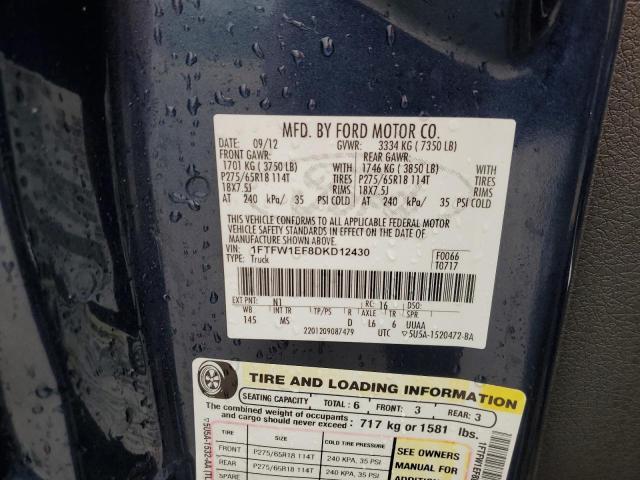 Photo 10 from auction – 2013 FORD F150 SUPER with VIN 1FTFW1EF8DKD12430