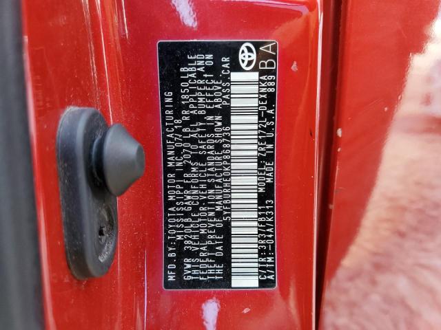Photo 10 from auction – 2019 TOYOTA COROLLA L with VIN 5YFBURHE0KP868736
