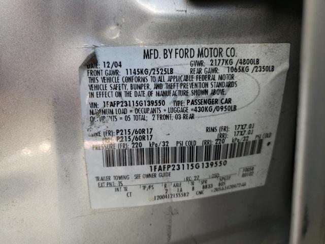 Photo 10 from auction – 2005 FORD FIVE HUNDR with VIN 1FAFP23115G139550