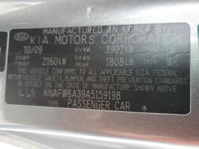 Photo 10 from auction – 2010 KIA FORTE SX with VIN KNAFW6A39A5159198