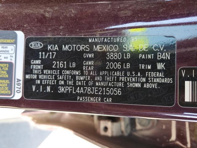 Photo 10 from auction – 2018 KIA FORTE LX with VIN 3KPFL4A78JE215056