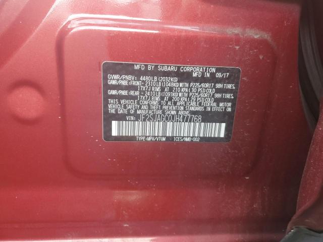 Photo 10 from auction – 2018 SUBARU FORESTER 2 with VIN JF2SJAGC0JH477768