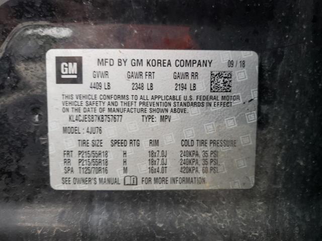 Photo 10 from auction – 2019 BUICK ENCORE PRE with VIN KL4CJESB7KB757677