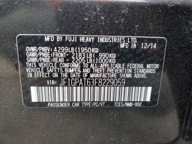 Photo 10 from auction – 2015 SUBARU IMPREZA SP with VIN JF1GPAT63F8229059