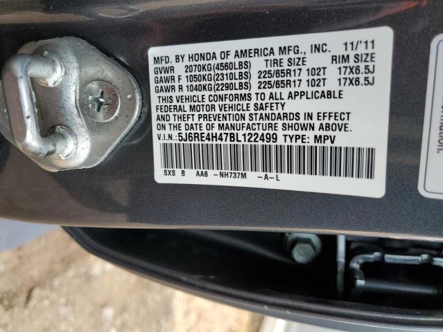 Photo 10 from auction – 2011 HONDA CR-V SE with VIN 5J6RE4H47BL122499