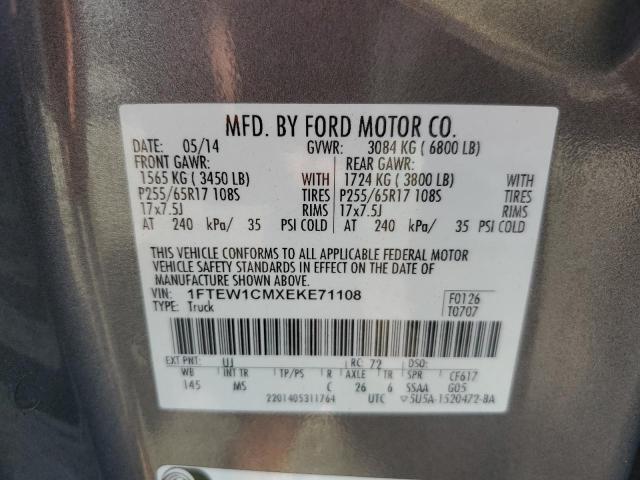 Photo 10 from auction – 2014 FORD F150 SUPER with VIN 1FTEW1CMXEKE71108