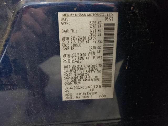 Photo 10 from auction – 2021 NISSAN MURANO SL with VIN 5N1AZ2CS2MC142126