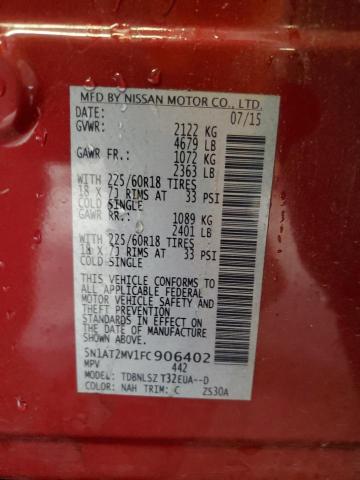Photo 10 from auction – 2015 NISSAN ROGUE S with VIN 5N1AT2MV1FC906402
