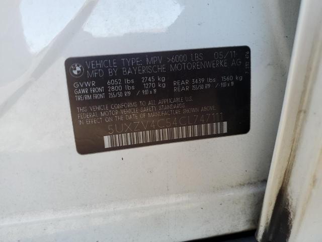 Photo 10 from auction – 2012 BMW X5 XDRIVE3 with VIN 5UXZV4C54CL747111
