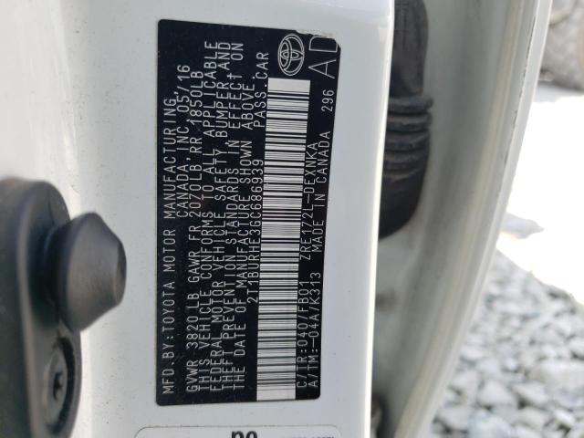 Photo 10 from auction – 2016 TOYOTA COROLLA L with VIN 2T1BURHE3GC686939