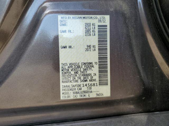 Photo 10 from auction – 2013 NISSAN ALTIMA 2.5 with VIN 1N4AL3AP1DC145681