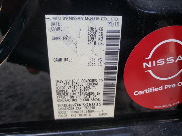 Photo 10 from auction – 2019 NISSAN ALTIMA S with VIN 1N4BL4BV7KN308035